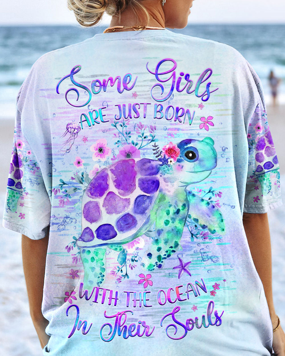 BLISSCORNERS SOME GIRLS ARE JUST BORN TURTLE ALL OVER PRINT