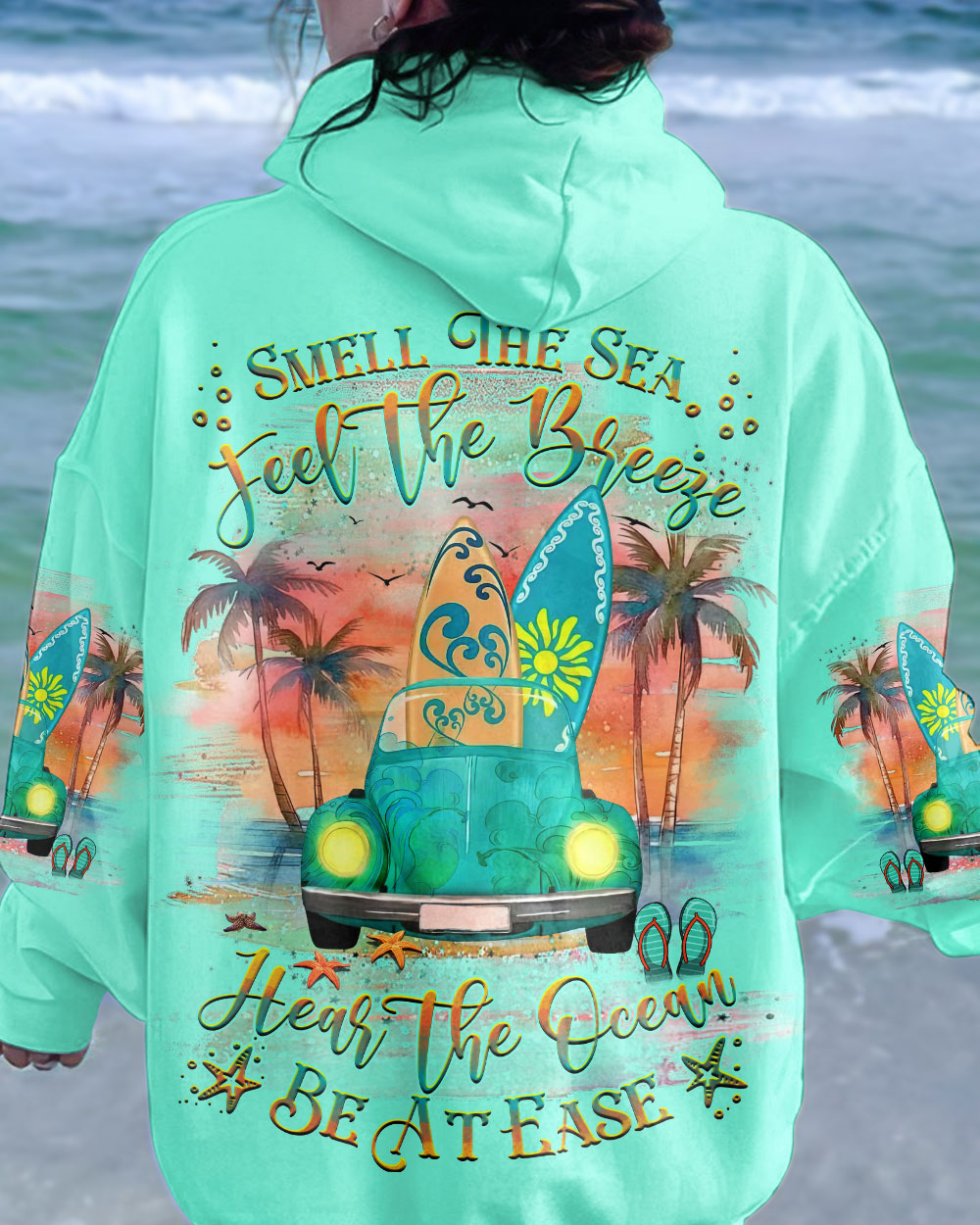 BLISSCORNERS SMELL THE SEA FEEL THE BREEZE ALL OVER PRINT
