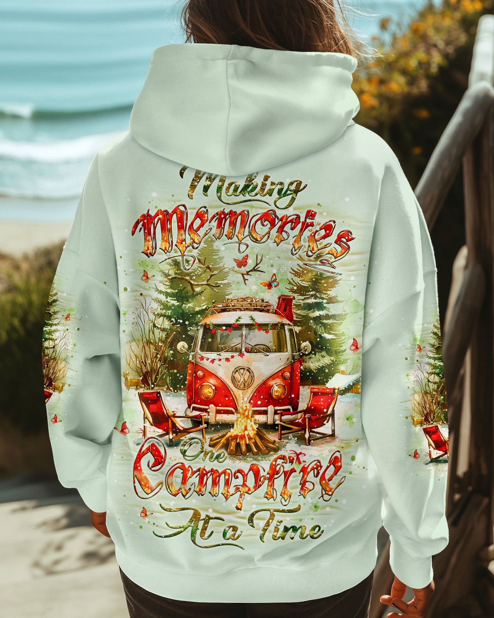 BLISSCORNERS MAKING MEMORIES ONE CAMPFIRE AT A TIME CHRISTMAS ALL OVER PRINT