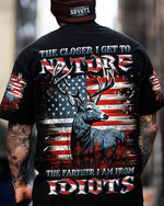 BLISSCORNERS THE CLOSER I GET TO NATURE DEER HUNTING ALL OVER PRINT