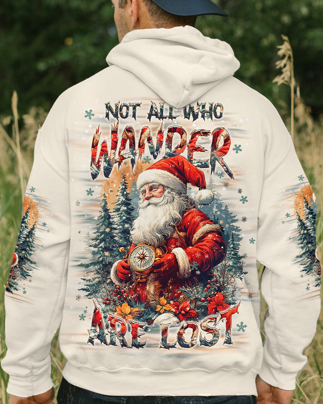 BLISSCORNERS NOT ALL WHO WANDER ARE LOST CHRISTMAS ALL OVER PRINT