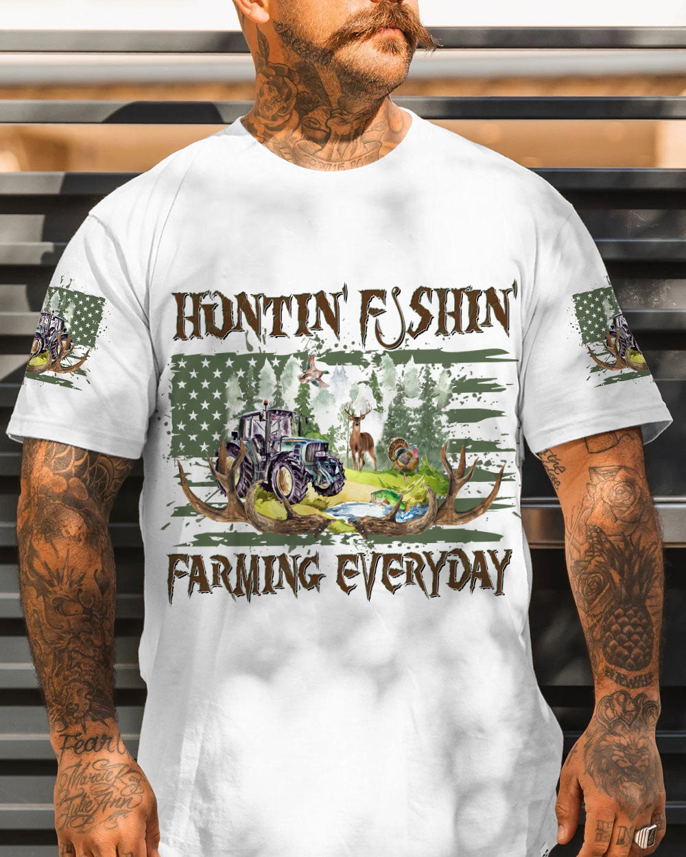 BLISSCORNERS HUNTING FISHING FARMING EVERYDAY ALL OVER PRINT