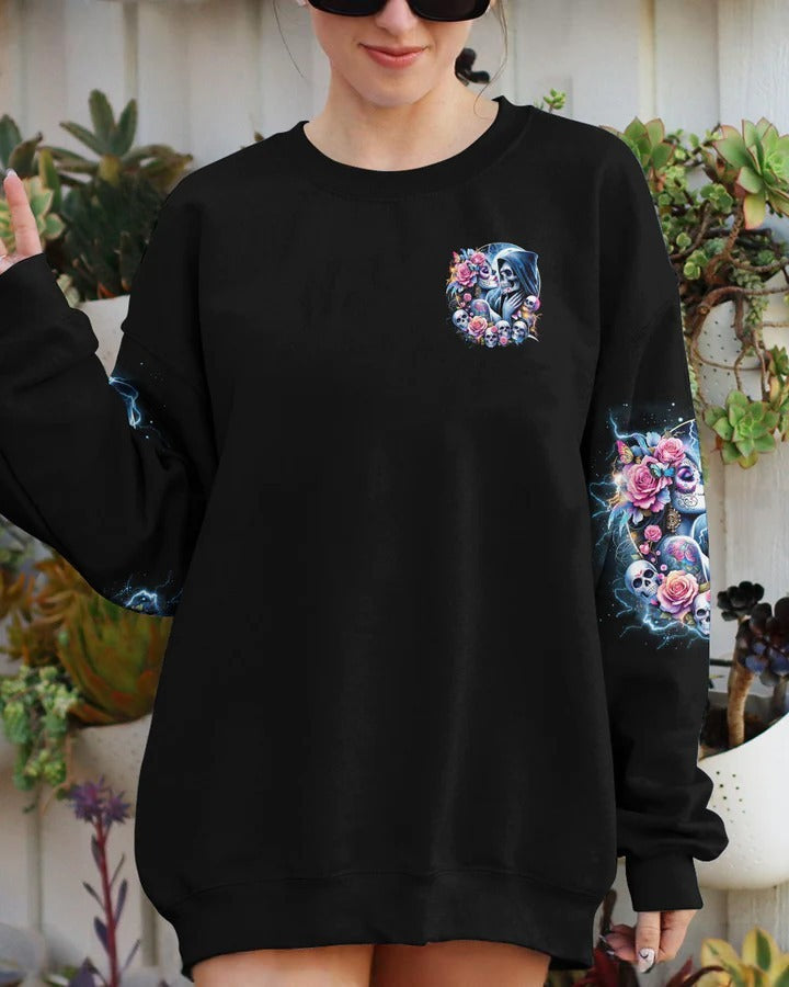 BLISSCORNERS TILL OUR LAST BREATH COUPLE SKULL REAPER ALL OVER PRINT
