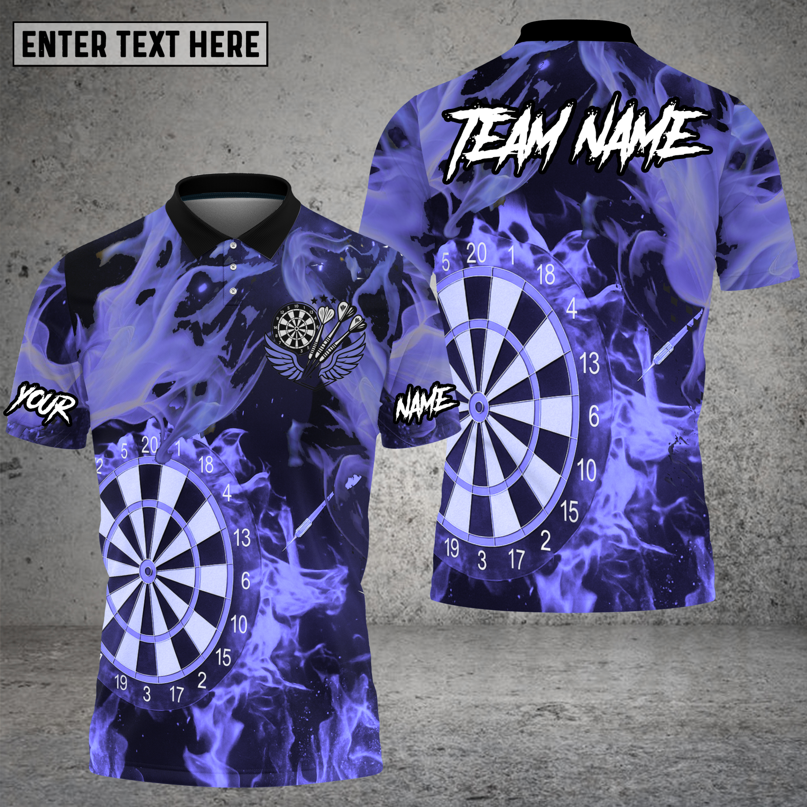 Blisscorners Dart Shirt Aqua Flame Board Style Multioptions Personalized Name, Team Name Unisex 3D Shirt (4 Colors)