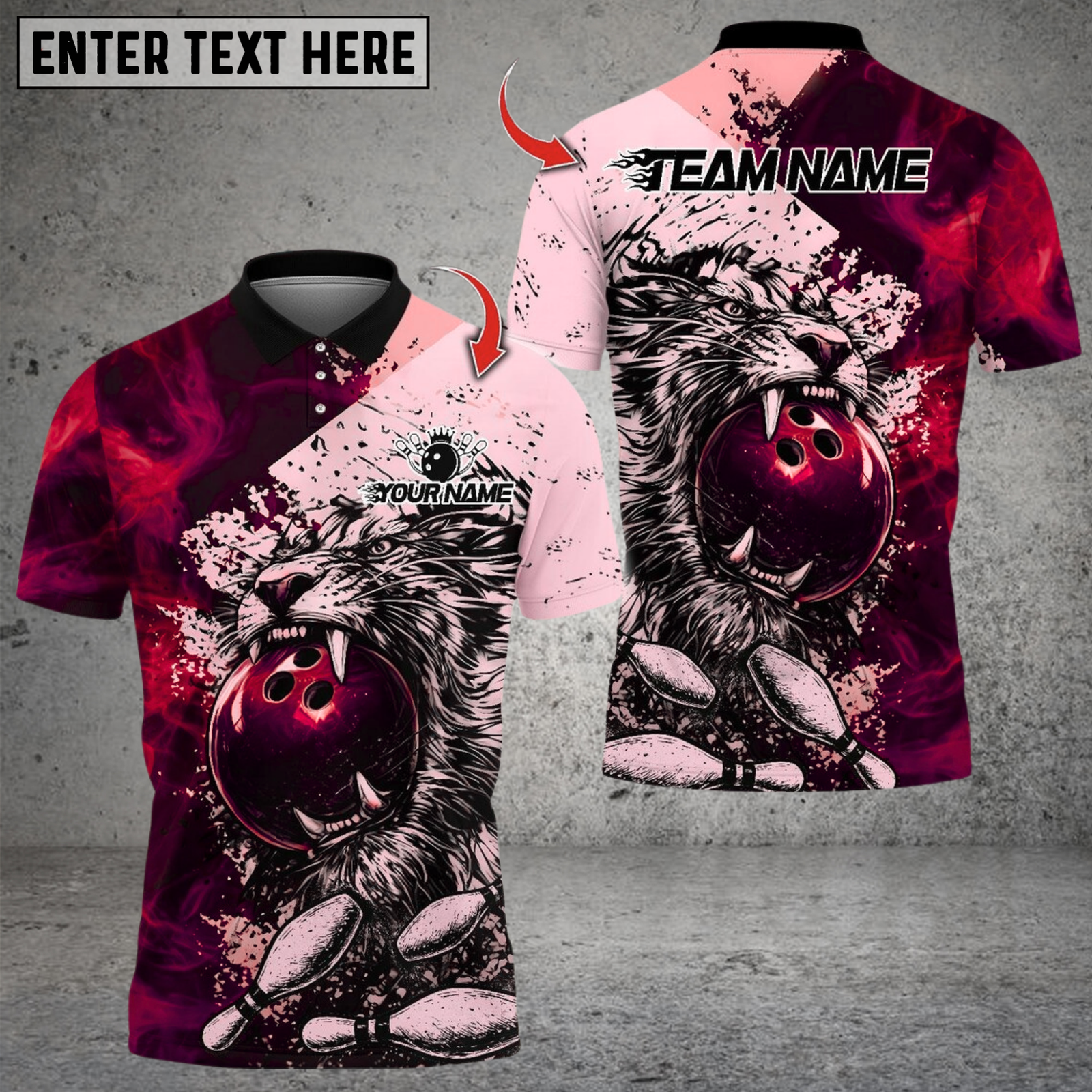 Blisscorners Bowling Brave Tiger Multicolor Customized Name Team Name 3D Shirts
