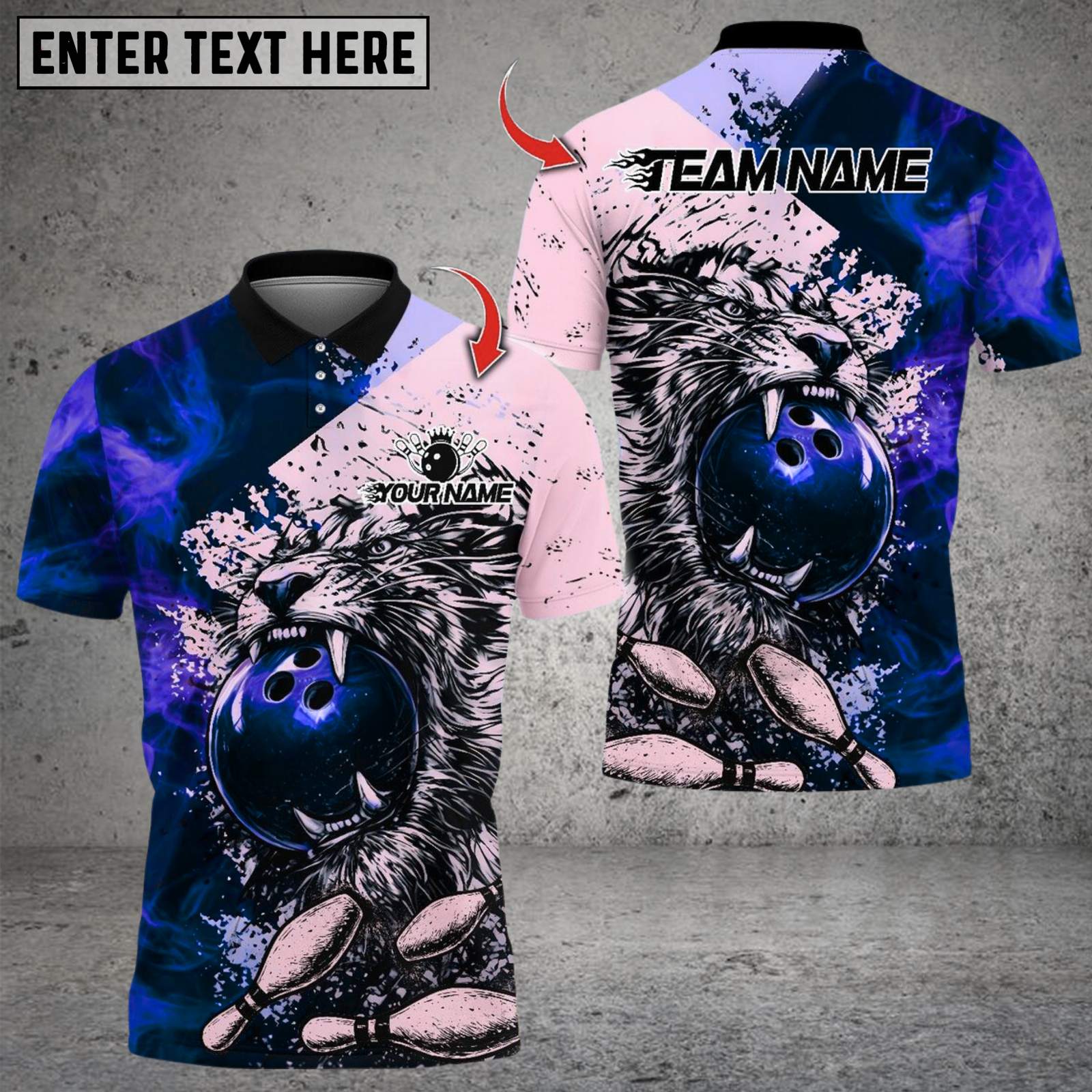 Blisscorners Bowling Brave Tiger Multicolor Customized Name Team Name 3D Shirts