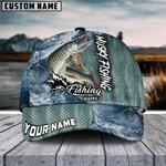 Blisscorners Musky Fishing Skin Seawave Customized Name 3D Cap