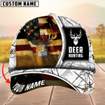 Blisscorners Premium Unique The Best Flag Deer Hunting Camouflage Pattern Multicolor Personalized Name 3D Cap