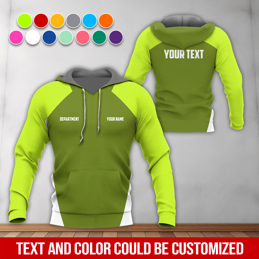 Blisscorners Mechanic Shirt with Custom Name, Green Workwear Tee, Gift for Mechanic Dad, Husband or Boyfriend