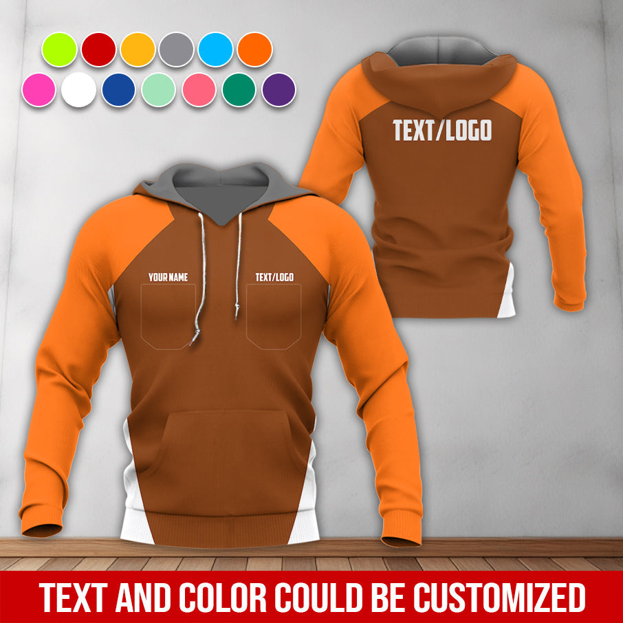 Blisscorners Custom Name Mechanic Shirt in Orange, Unisex Work Shirt for Car Technicians, Great Gift for Him, Available in Sizes S to 5XL