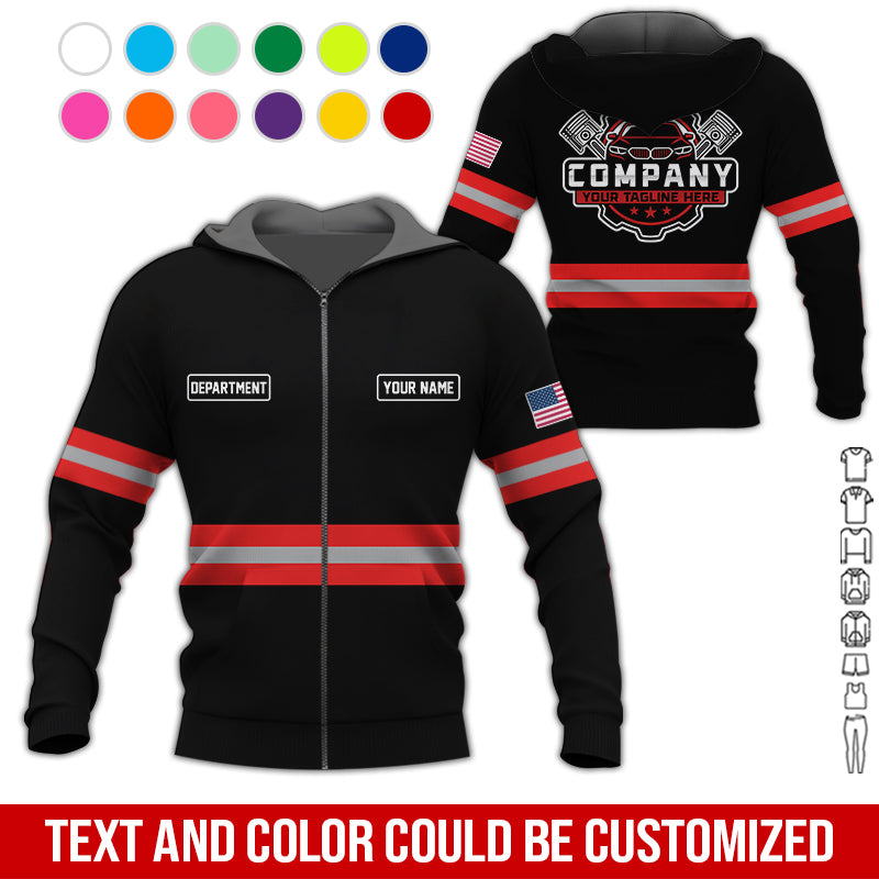 Blisscorners Custom Mechanic Shirt, Gift for Car Lovers, Husband, or Boyfriend, Unisex Fit for Men and Women, Classic Red Shirt