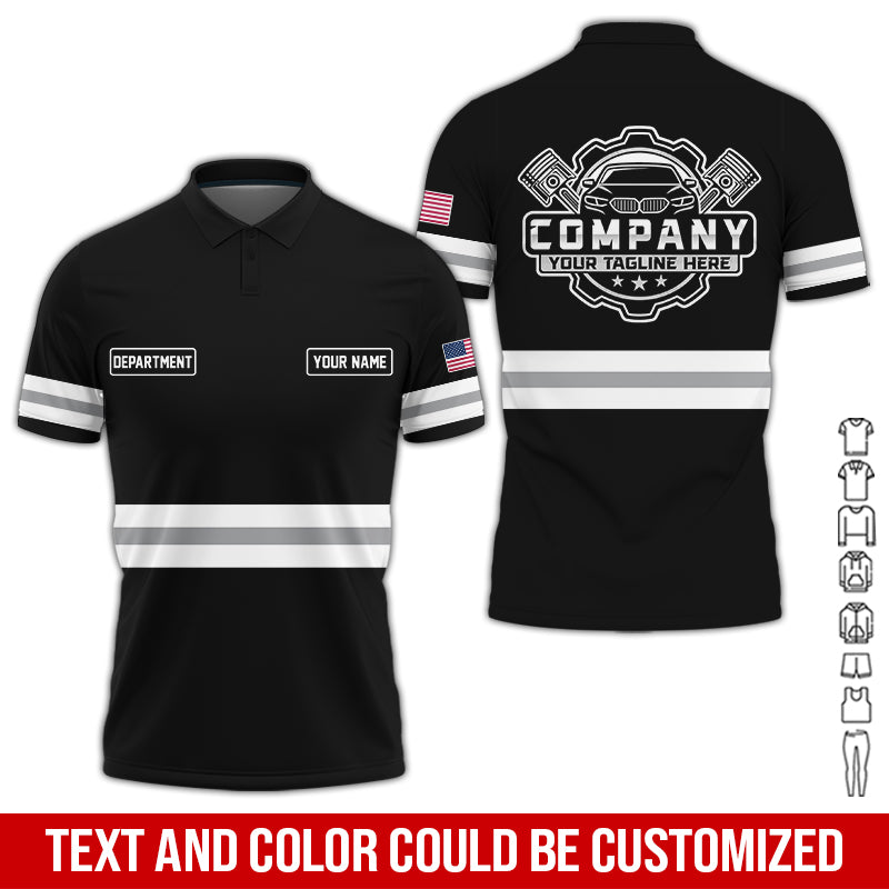 Blisscorners Custom Mechanic Shirt, Gift for Car Lovers, Husband, or Boyfriend, Unisex Fit for Men and Women,Classic White Shirt