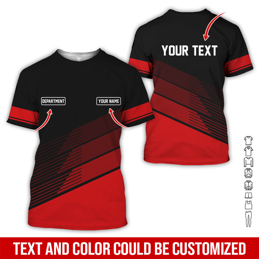 Blisscorners Custom Mechanic Shirt with Name, Unique Custom Shirt for Mechanics, Gift for Men Who Fix Everything, Available in Red Size S to 5XL