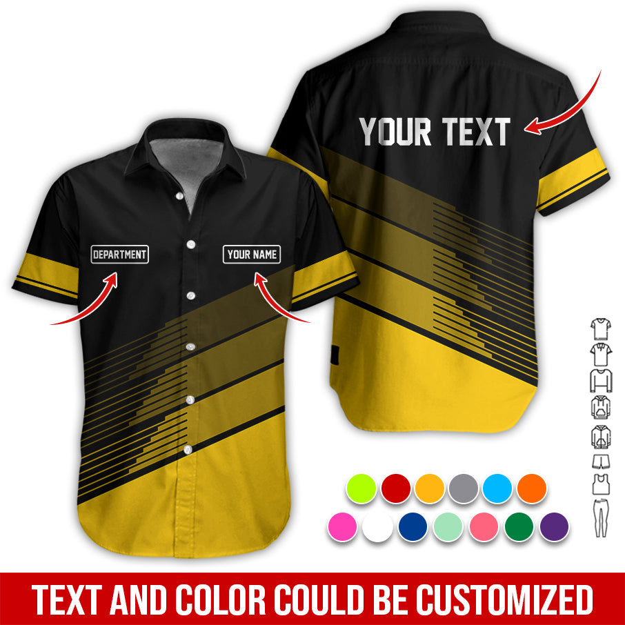 Blisscorners Custom Mechanic Shirt with Name, Unique Custom Shirt for Mechanics, Gift for Men Who Fix Everything, Available in Yellow Size S to 5XL