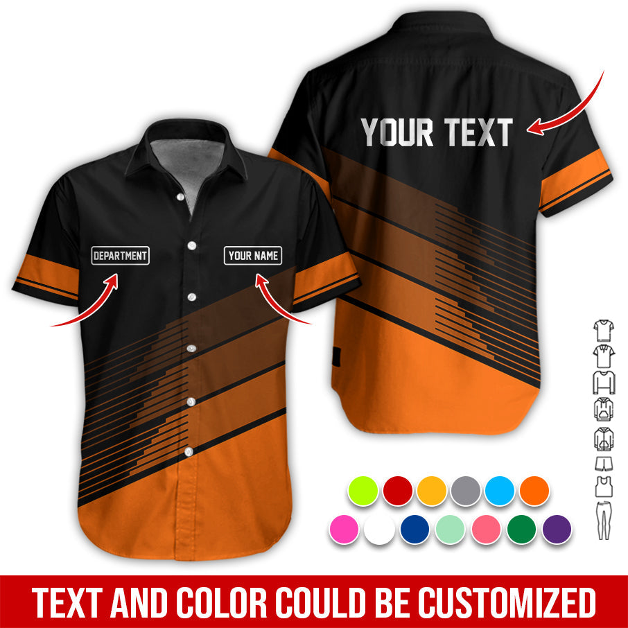 Blisscorners Custom Mechanic Shirt with Name, Unique Custom Shirt for Mechanics, Gift for Men Who Fix Everything, Available in Orange Size S to 5XL