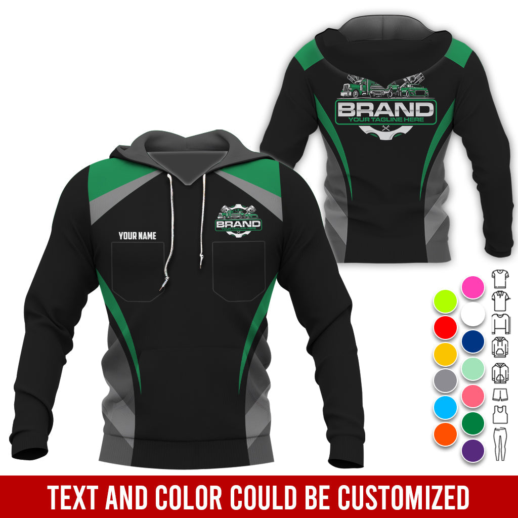 Blisscorners Best Custom Mechanic Shirt for Men, Perfect Gift for Car Guys, Diesel Techs, and Shop Crews, Unisex Green Mechanic Shirt