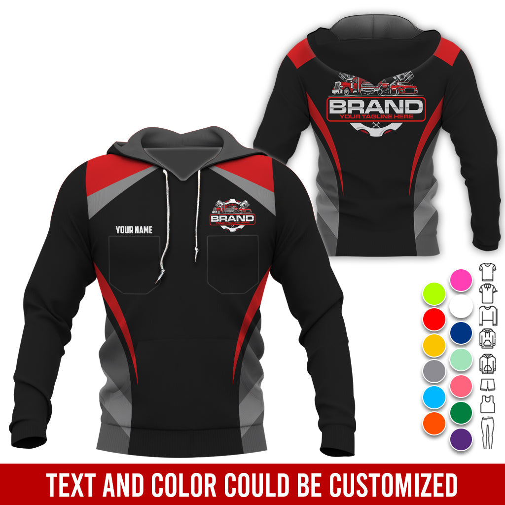 Blisscorners Best Custom Mechanic Shirt for Men, Perfect Gift for Car Guys, Diesel Techs, and Shop Crews, Unisex Red Mechanic Shirt