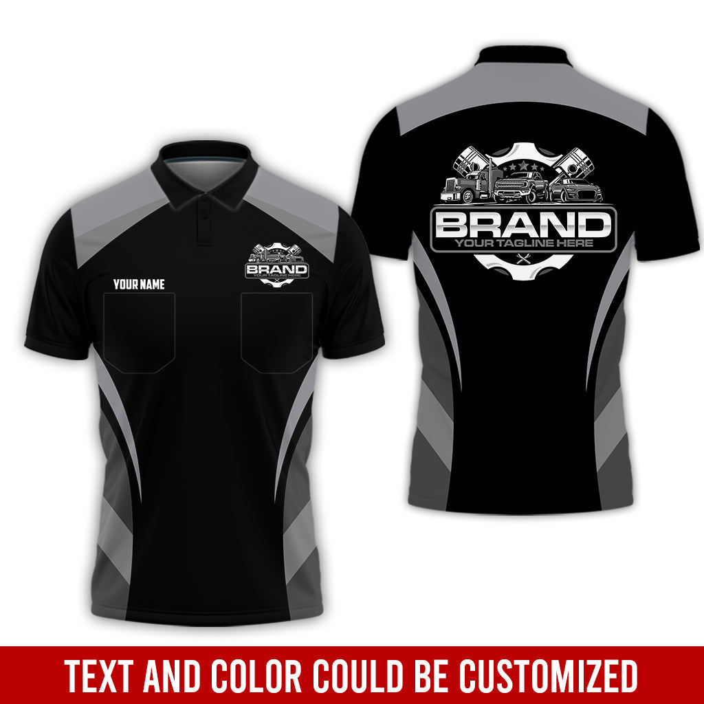 Blisscorners Best Custom Mechanic Shirt for Men, Printed Pocket Shirt, Perfect Gift for Car Guys, Diesel Techs, and Shop Crews, Unisex Grey Mechanic Shirt