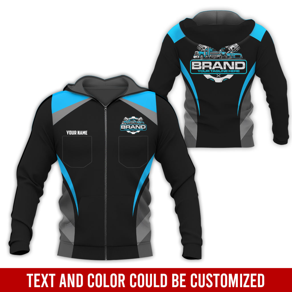 Blisscorners Best Custom Mechanic Shirt for Men, Printed Pocket Shirt, Perfect Gift for Car Guys, Diesel Techs, and Shop Crews, Unisex Blue Mechanic Shirt