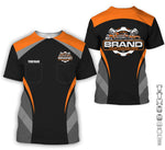 Blisscorners Best Custom Mechanic Shirt for Men, Printed Pocket Shirt, Perfect Gift for Car Guys, Diesel Techs, and Shop Crews, Unisex Orange Mechanic Shirt