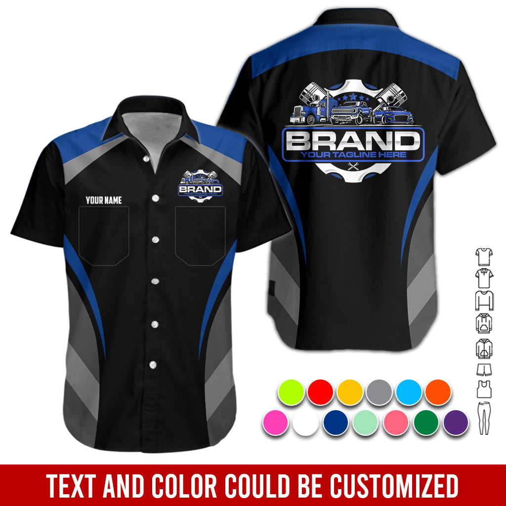 Blisscorners Best Custom Mechanic Shirt for Men, Perfect Gift for Car Guys, Diesel Techs, and Shop Crews, Unisex Navy Mechanic Shirt