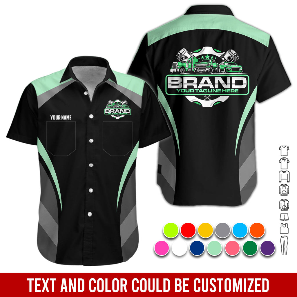 Blisscorners Best Custom Mechanic Shirt for Men, Perfect Gift for Car Guys, Diesel Techs, and Shop Crews, Unisex Seafoam Mechanic Shirt