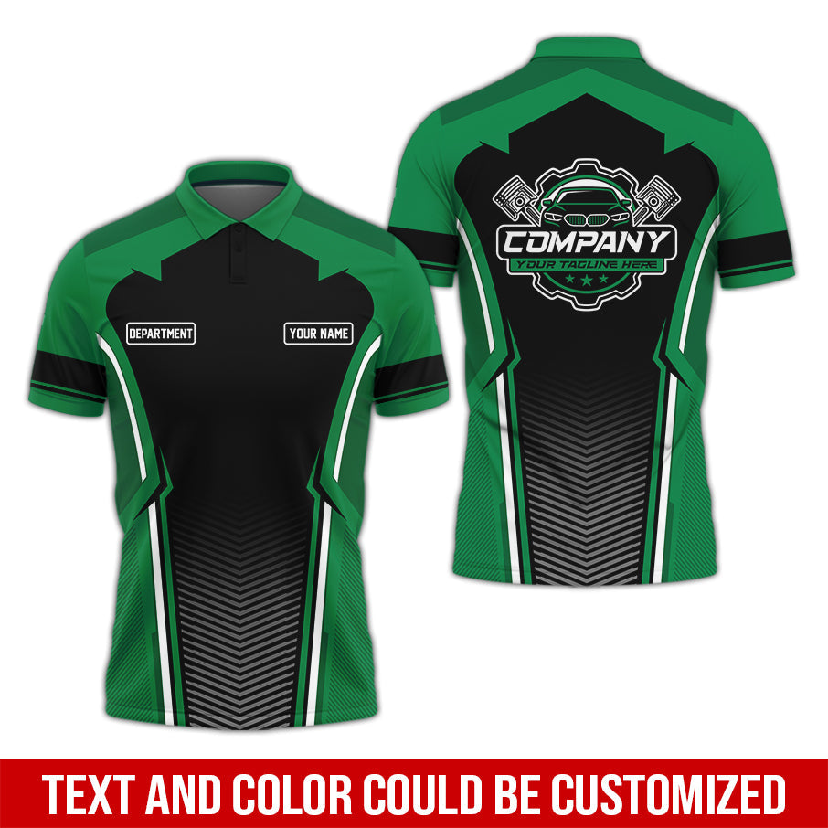 Blisscorners Personalized Mechanic Uniform, Green Shirt for Technicians, Comfortable Workwear for Men, Great Gift for Father’s Day, Birthday, or Husband