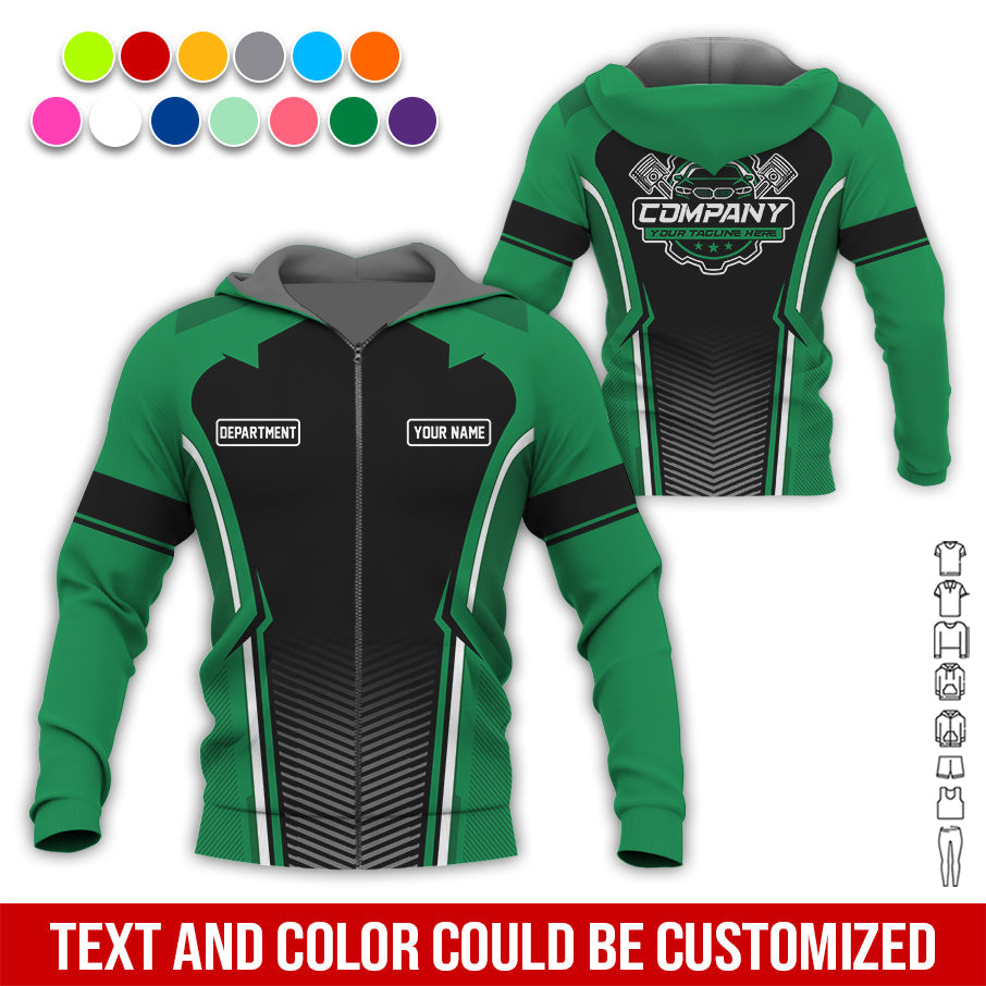 Blisscorners Personalized Mechanic Uniform, Green Shirt for Technicians, Comfortable Workwear for Men, Great Gift for Father’s Day, Birthday, or Husband