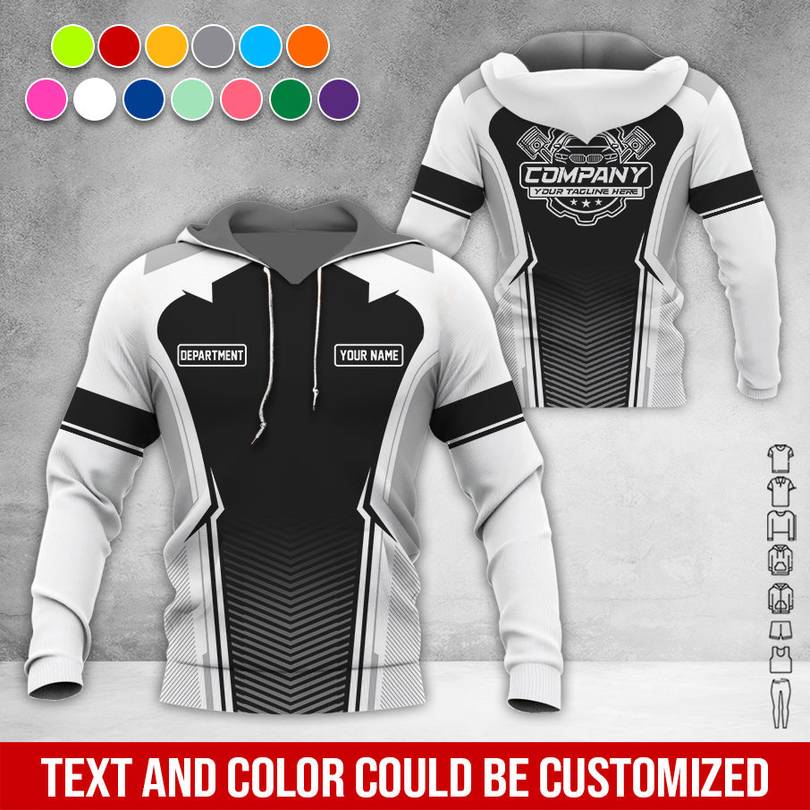 Blisscorners Personalized Mechanic Uniform, White Shirt for Technicians, Comfortable Workwear for Men, Great Gift for Father’s Day, Birthday, or Husband