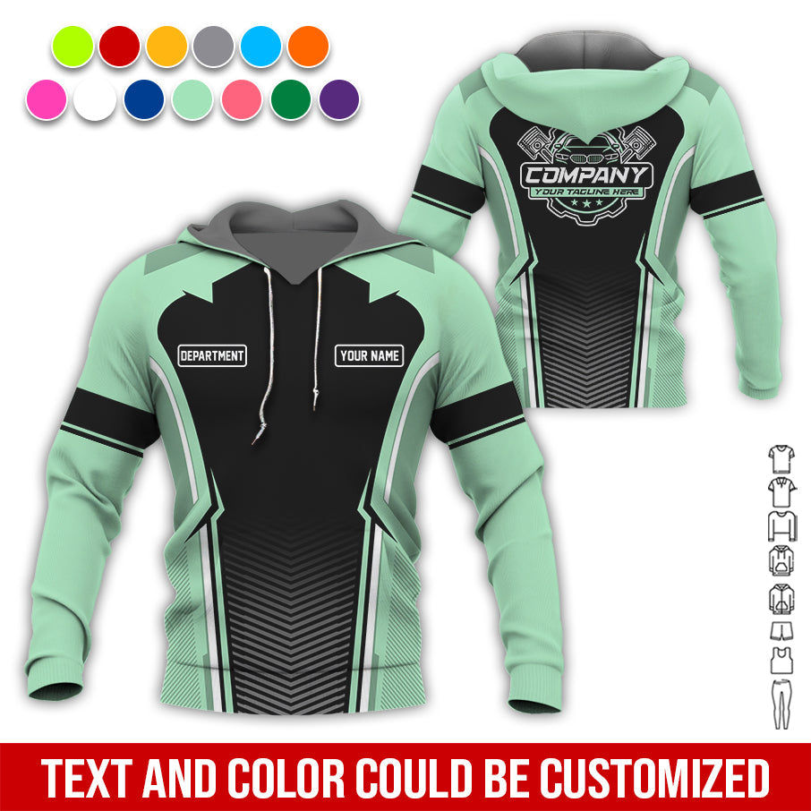 Blisscorners Personalized Mechanic Uniform, Seafoam Shirt for Technicians, Comfortable Workwear for Men, Great Gift for Father’s Day, Birthday, or Husband
