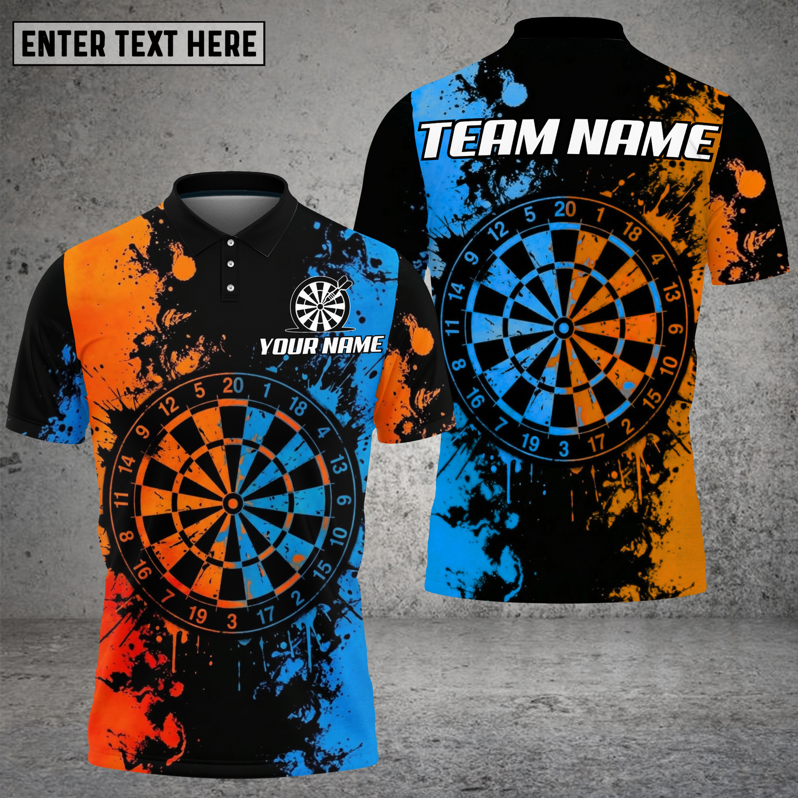 Blisscorners Dart Shirt Splash Board Style Multioptions Personalized Name, Team Name Unisex 3D Shirt (4 Colors)