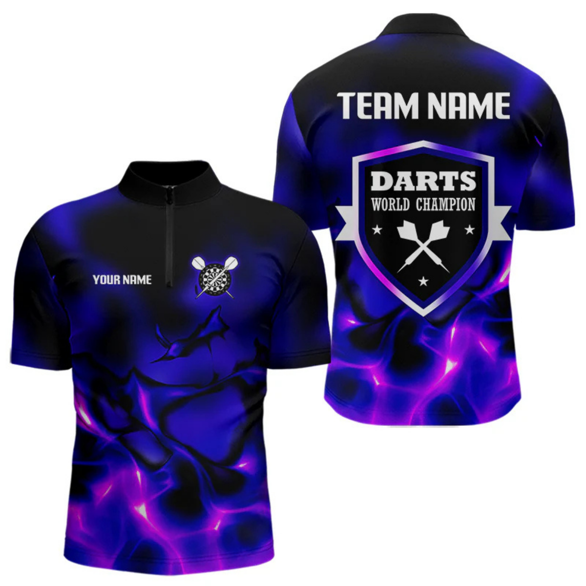 Blisscorners Darts World Champion Custom Blue-Purple Dart Shirt For Men, Dart Team JerseysLM154