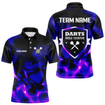 Blisscorners Darts World Champion Custom Blue-Purple Dart Shirt For Men, Dart Team JerseysLM154