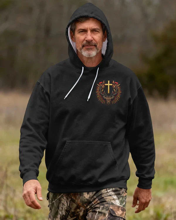 Blisscorners Deer Hunting In My Veins Jesus In My Heart Shirt, Personalized Hunting 3D Shirt