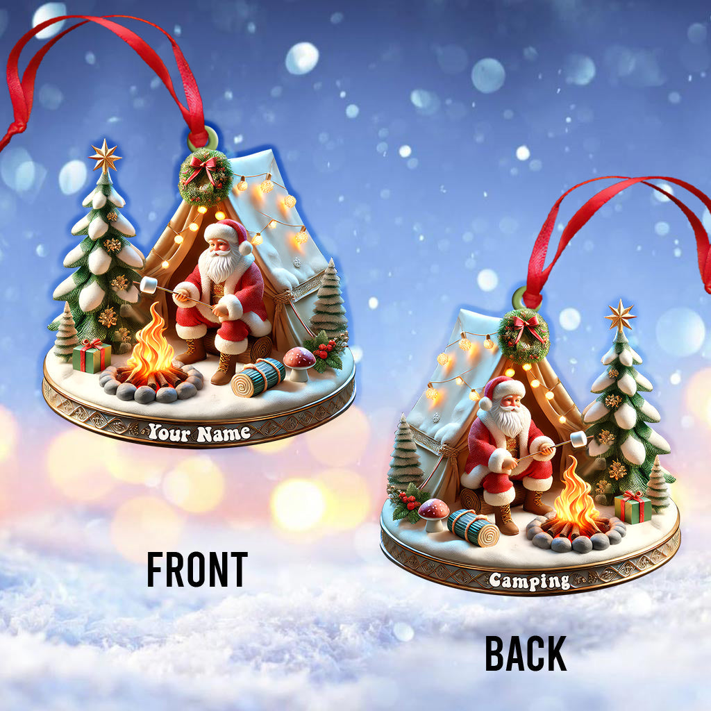 Blisscorners Custom Name Camping Ornament, Camping Christmas Decoration2D Flat LM2211