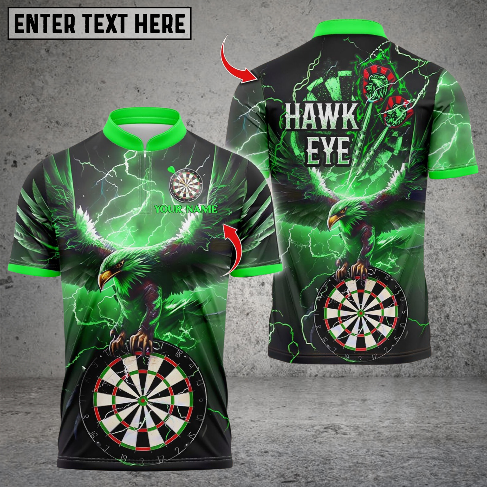 Blisscorners Darts Hawkeye Dartboard Multicolor Customized Name, Team Name 3D Shirts