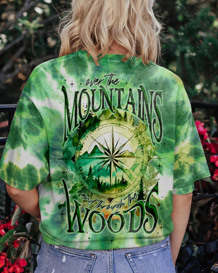 BLISSCORNERS OVER THE MOUNTAINS AND THROUGH THE WOODS TIE DYE ALL OVER PRINT