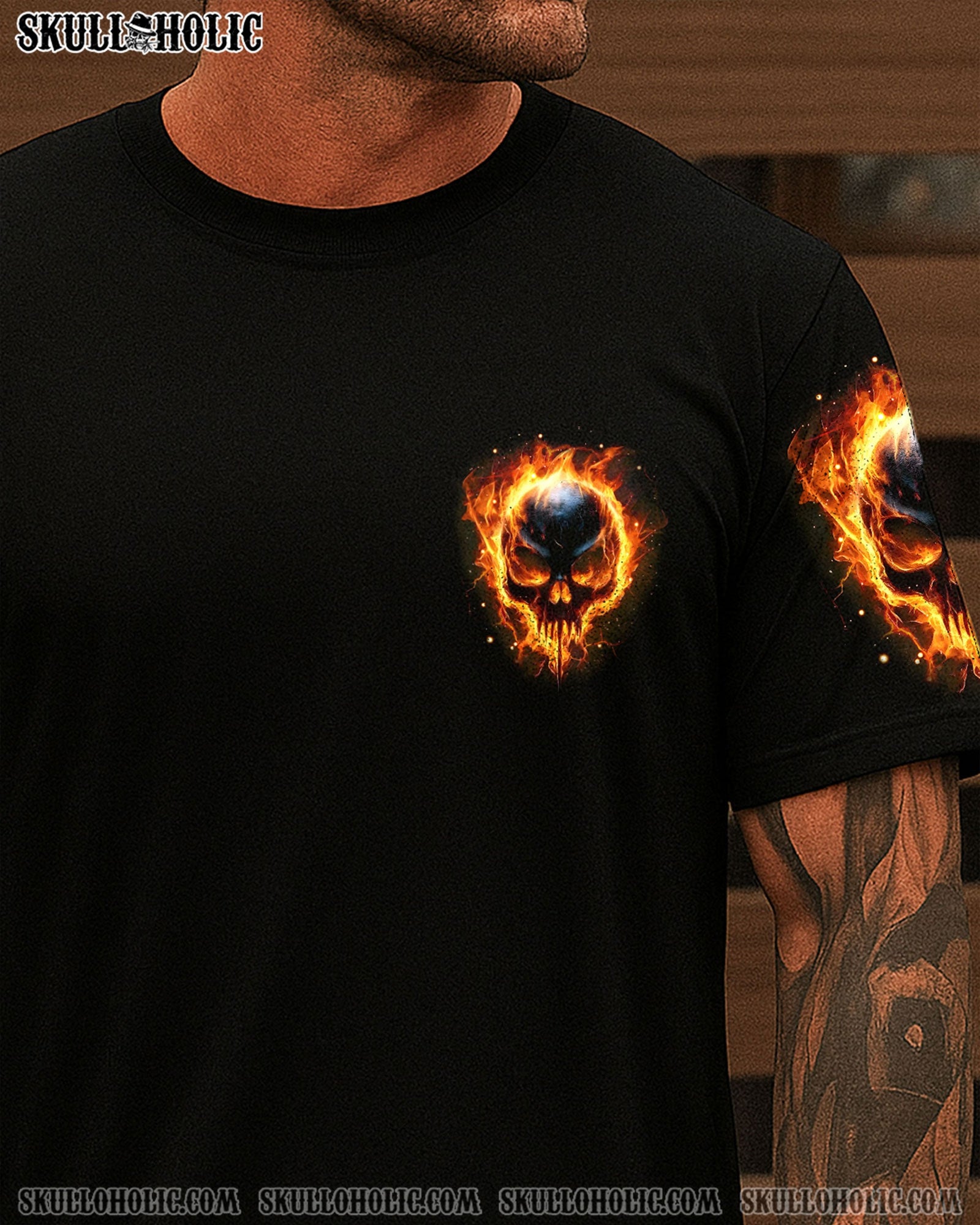 BLISSCORNERS I'M NEVER ALONE FIRE DEMONS ALL OVER PRINT