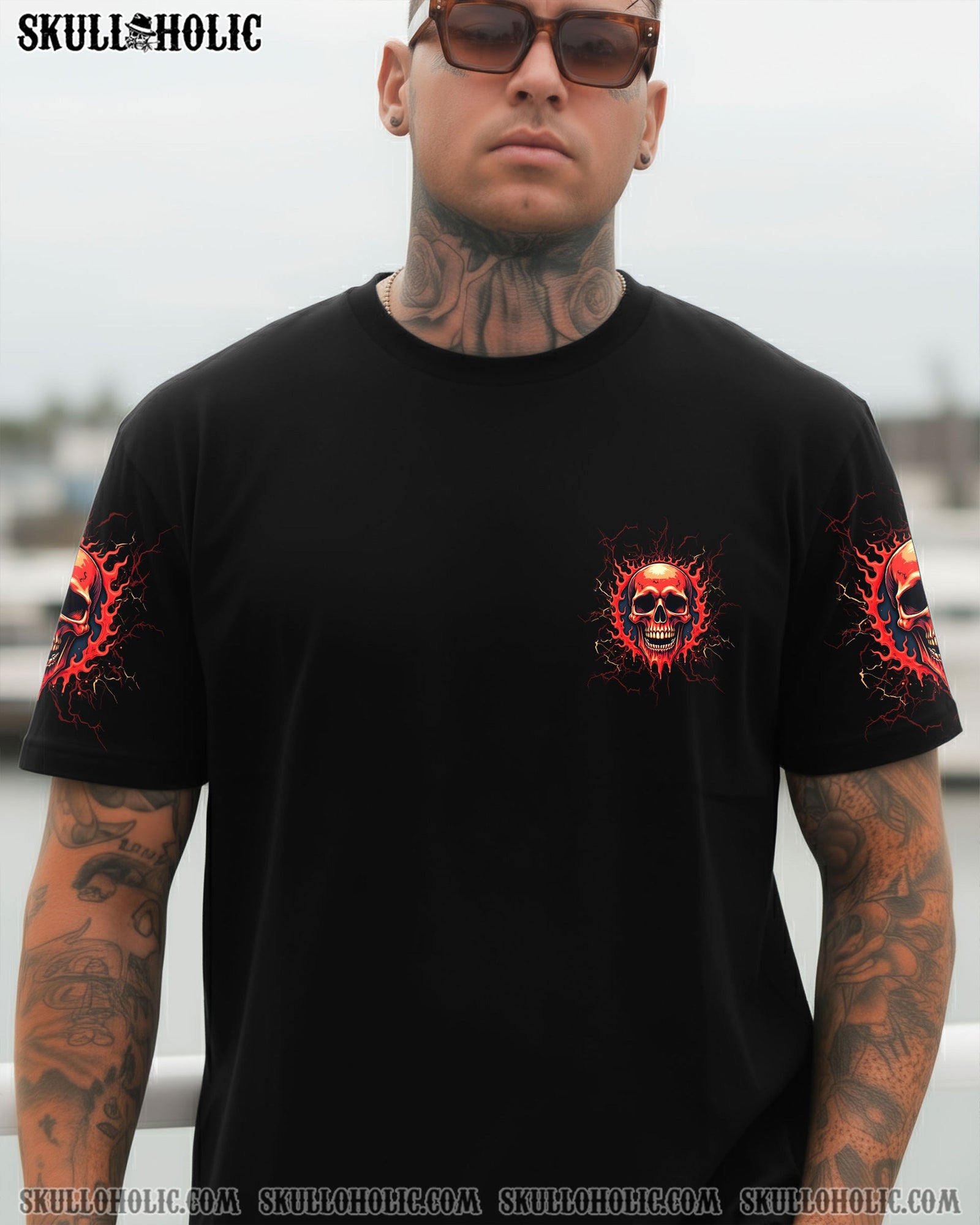 BLISSCORNERS MAY GOD HAVE MERCY ON MY ENEMIES SKULL ALL OVER PRINT