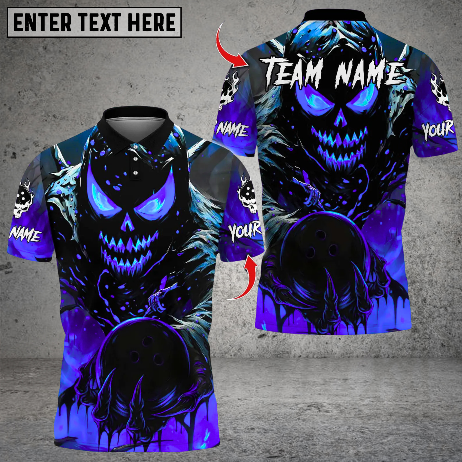 Blisscorners Bowling Evil Pumpkin Demon Multicolor Customized Name, Team Name 3D Shirts