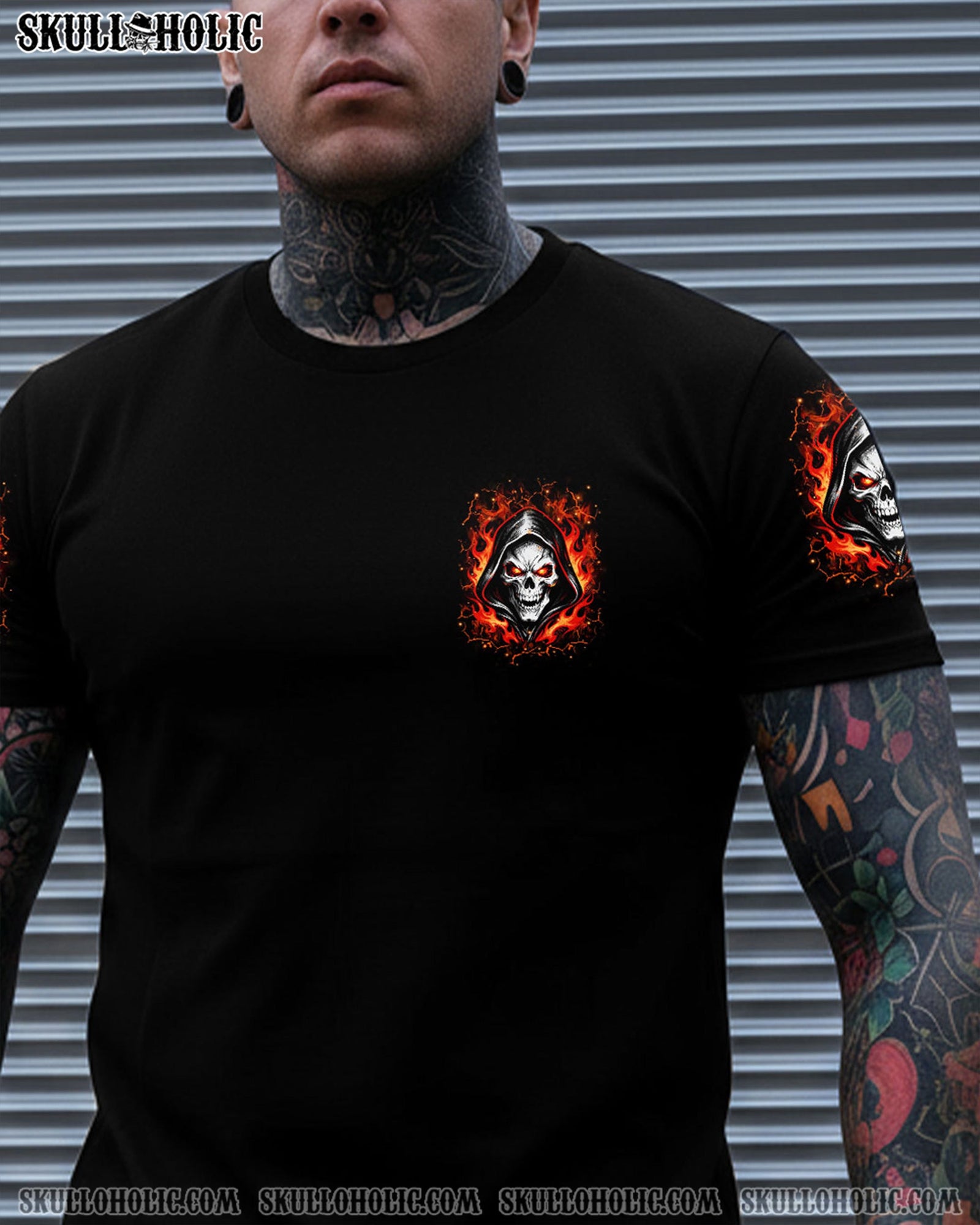 BLISSCORNERS I AM WHO I AM SKULL REAPER ALL OVER PRINT