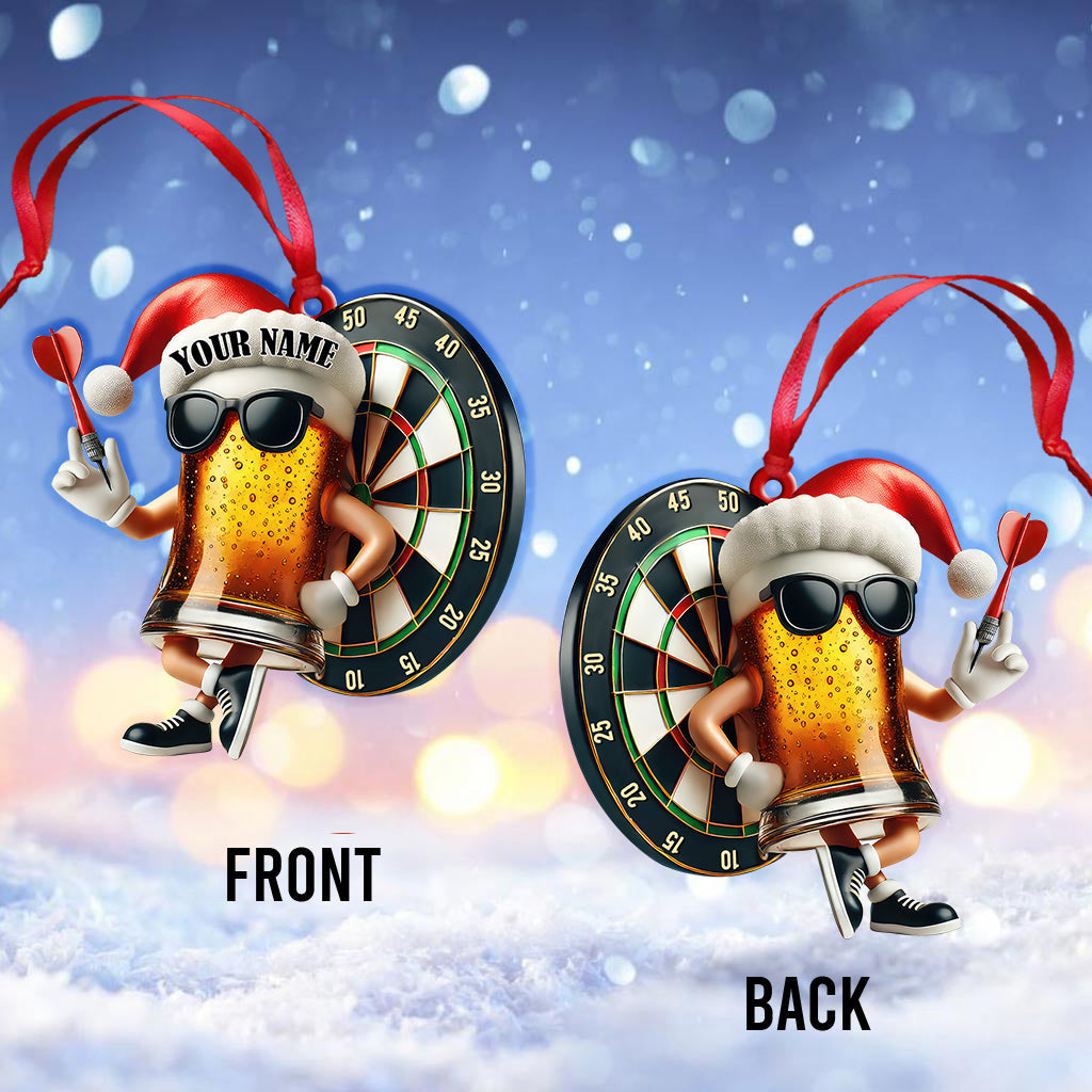 Blisscorners Custom Name Dart Ornament, Dart Lover Christmas Decoration2D Flat LM2111