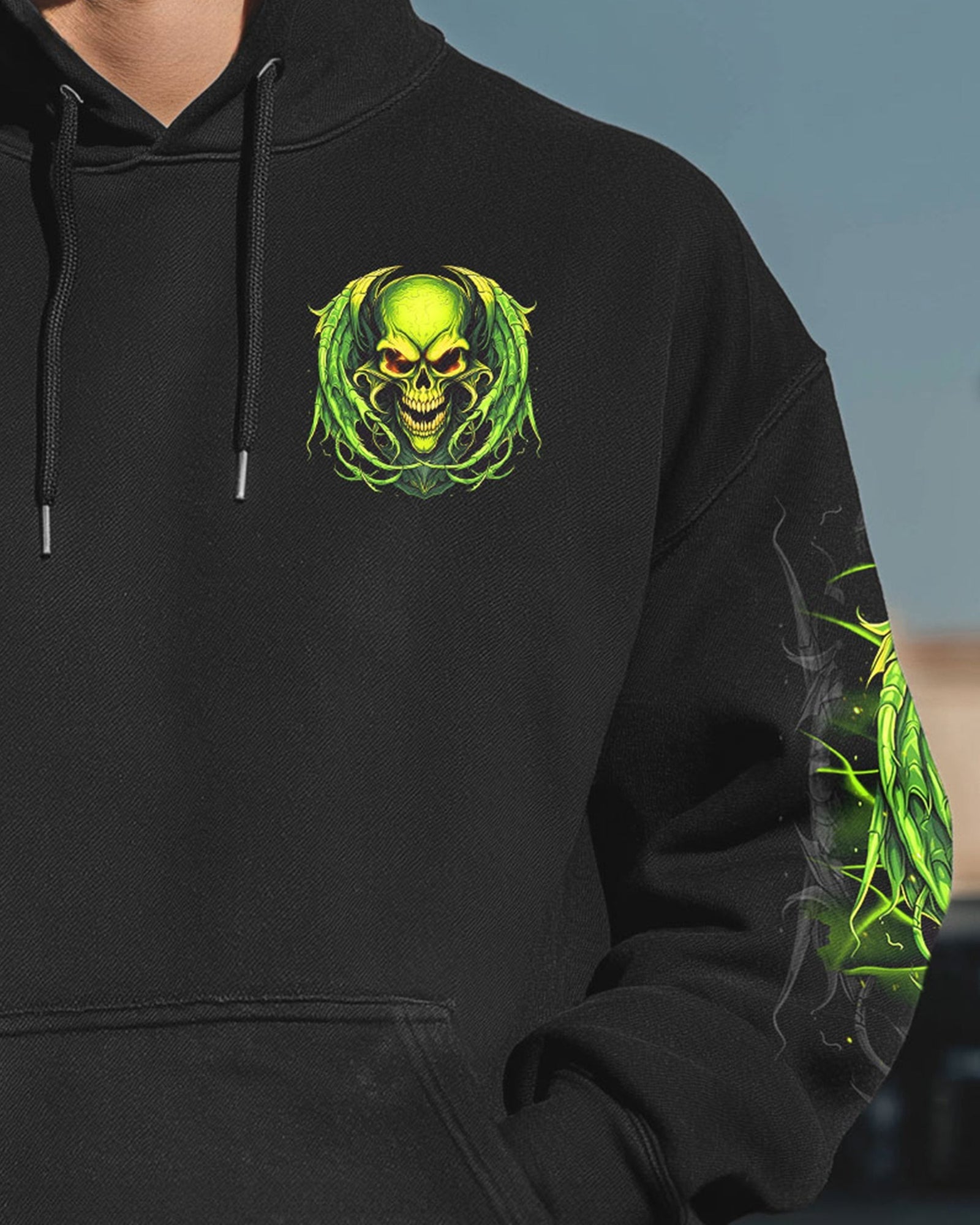 BLISSCORNERS I'M NEVER ALONE SKULL DEMON ALL OVER PRINT