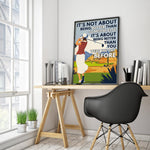 Blisscorners Being Better Than You Were The Day Before Canvas, Golf Wall Art, Gift For Golfers LM2611