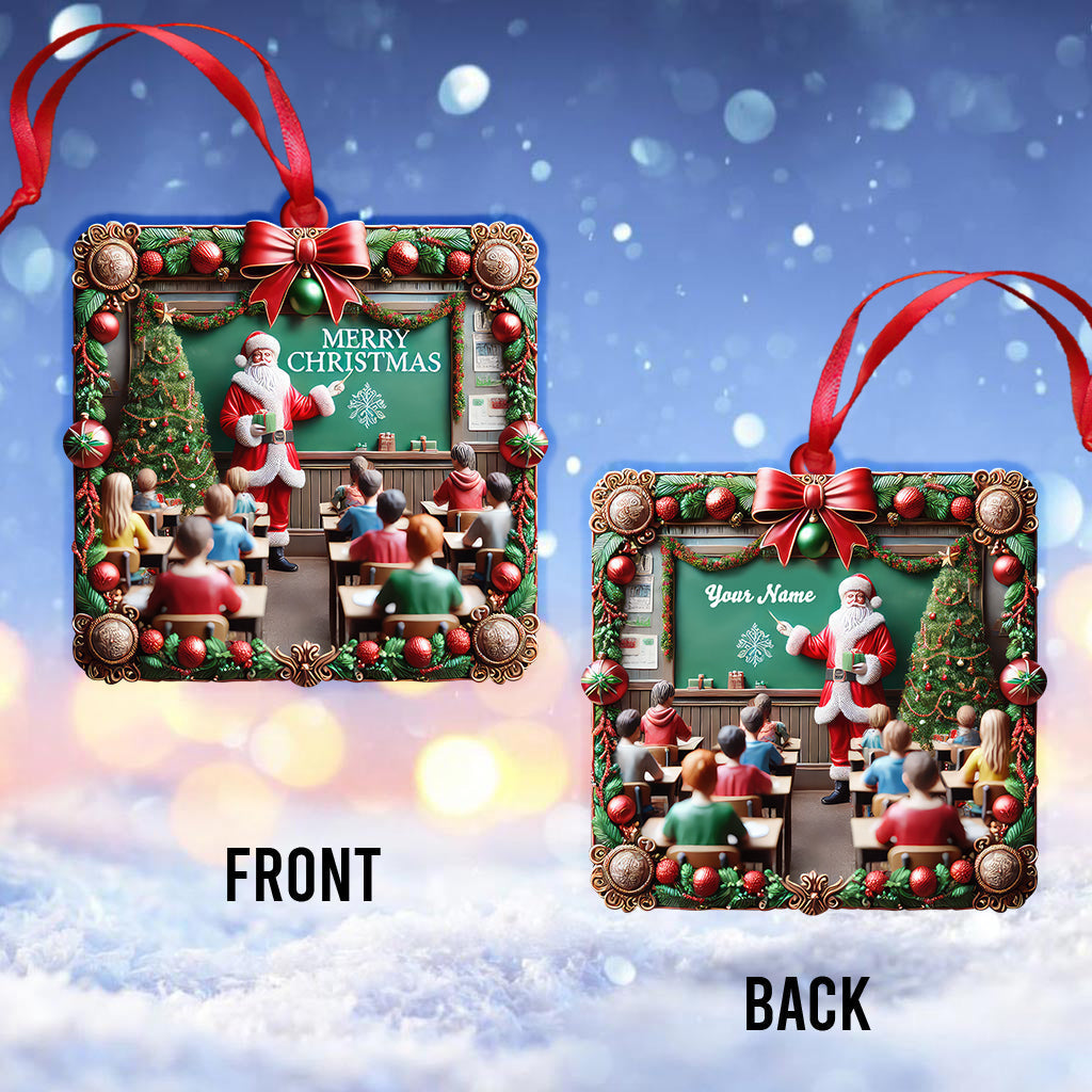 Blisscorners Custom Name Teacher Christmas Ornament, Christmas Gift for Teacher2D Flat LM2211
