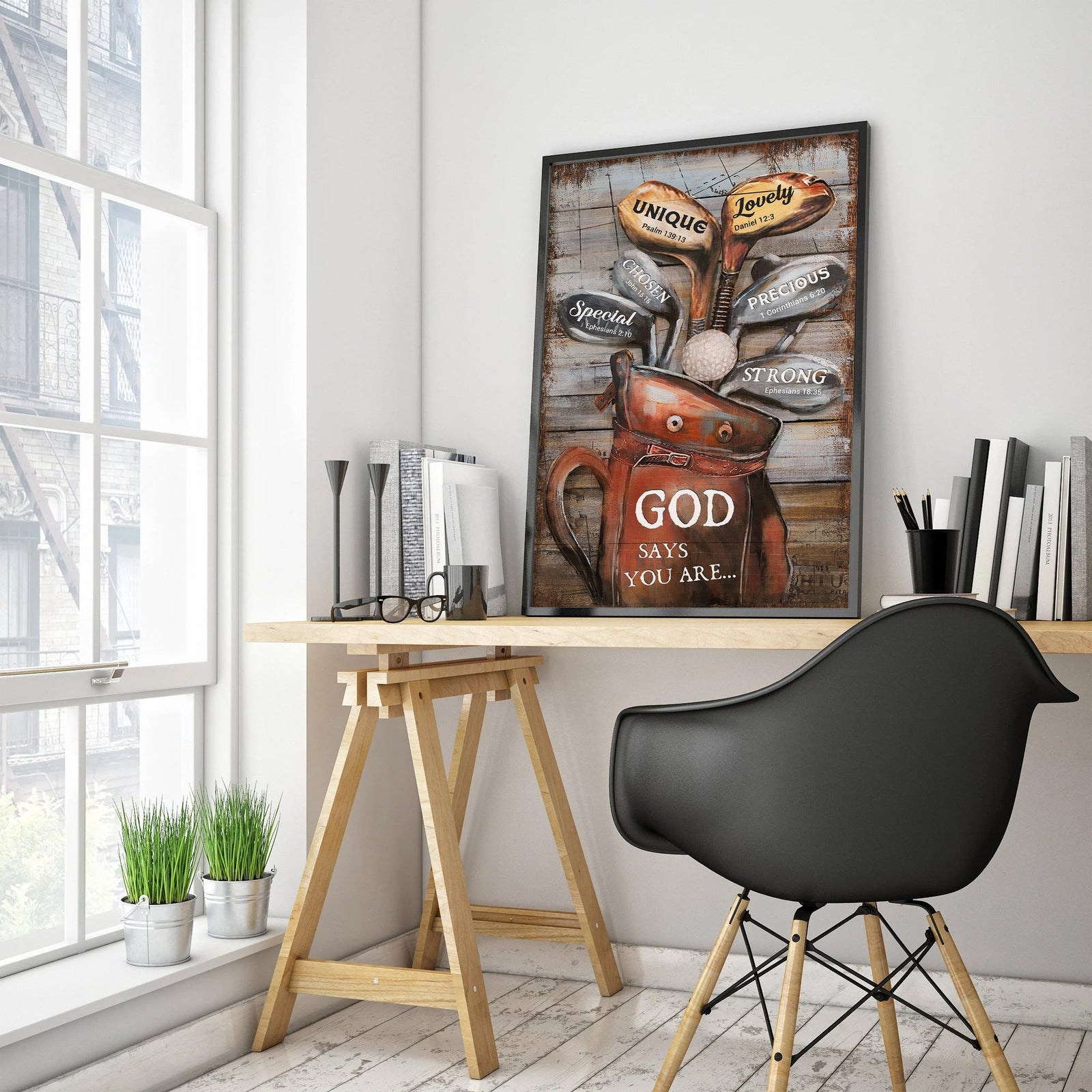 Blisscorners God Says You Are Canvas Wall Art, Golf Decor, Gift For Golfers LM2611