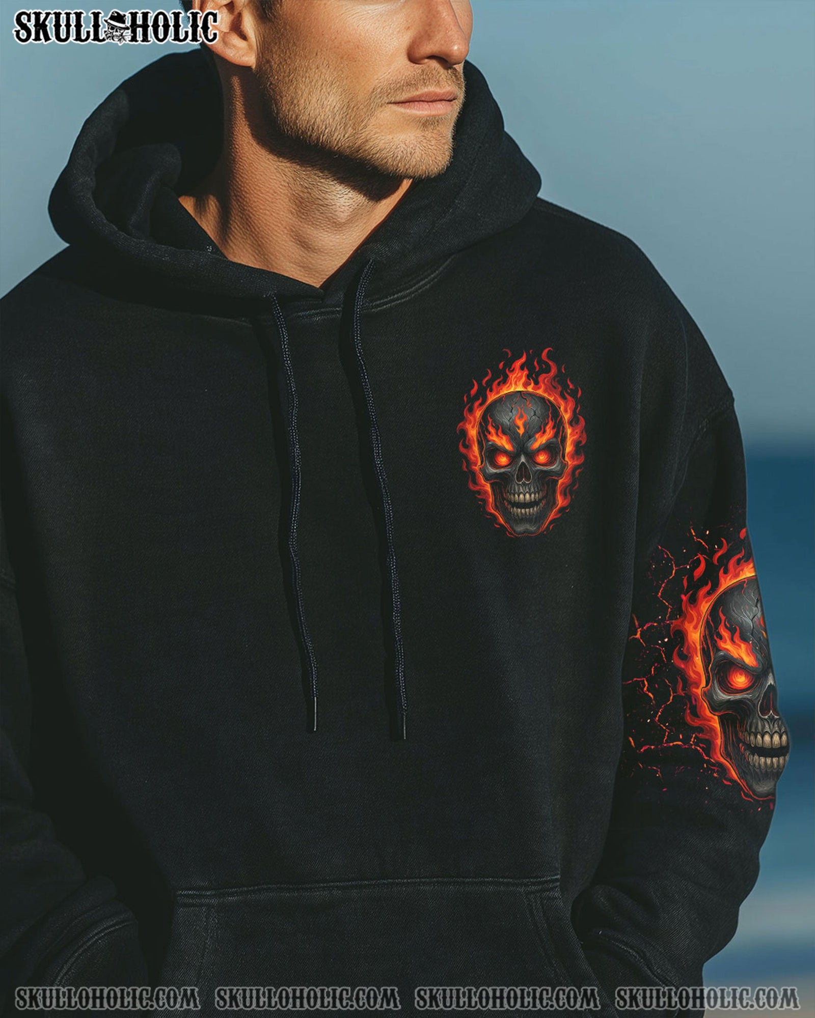 BLISSCORNERS IF YOU THINK I'M CRAZY FIRE SKULL ALL OVER PRINT