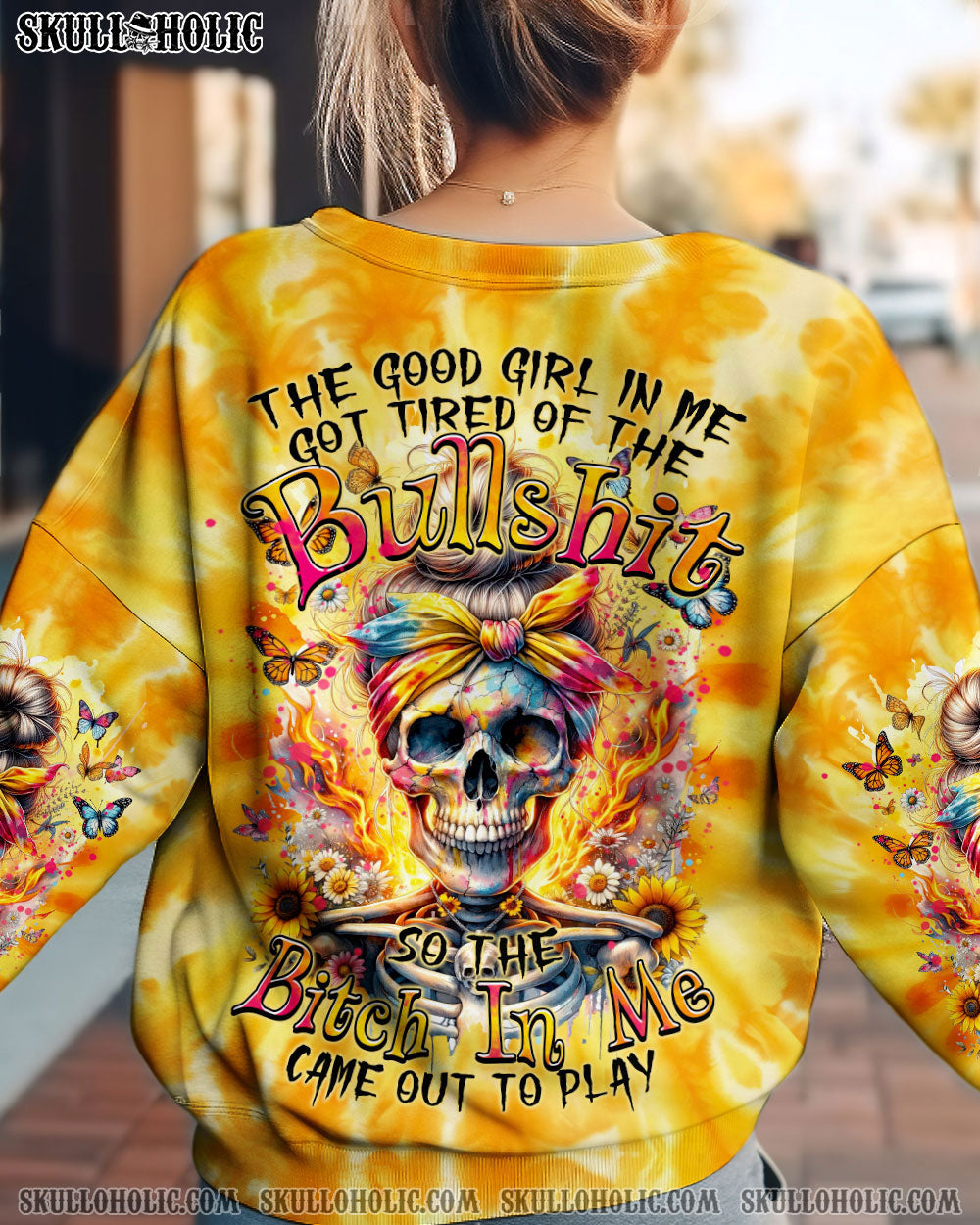 BLISSCORNERS THE GOOD GIRL IN ME TIE DYE ALL OVER PRINT