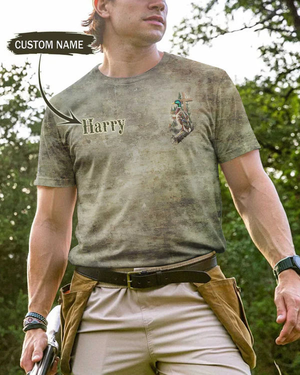 BlisscornersWho Hunts The Land Shirt, Personalized Hunting 3D Shirt