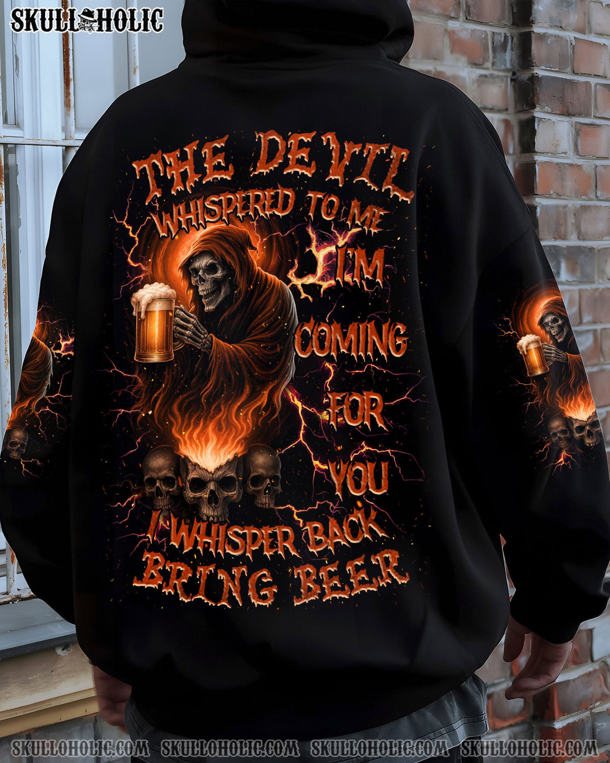 BLISSCORNERS BRING BEER SKULL REAPER ALL OVER PRINT